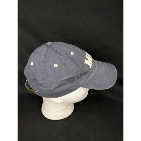 MLB Strapback Hat Blue Navy Major League Baseball 1839 White - Picture 4 of 6